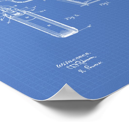 45.1911 Patentart - Blueprint Poster (Ecke)