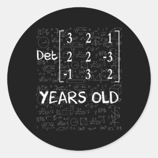 45. 45 mit Matrix Determinant Math Geek Runder Aufkleber