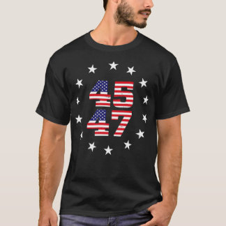 45 47 2024 Amerikanische Flagge T-Shirt