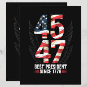 45 47 Bester Präsident seit 1776 Patriotisch (Vorne/Hinten)