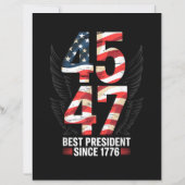 45 47 Bester Präsident seit 1776 Patriotisch (Rückseite)