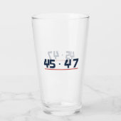 45 47 Classics Navy und rotes Pint-Glas Glas (Rückseite)