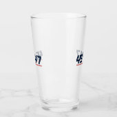 45 47 Classics Navy und rotes Pint-Glas Glas (Links)