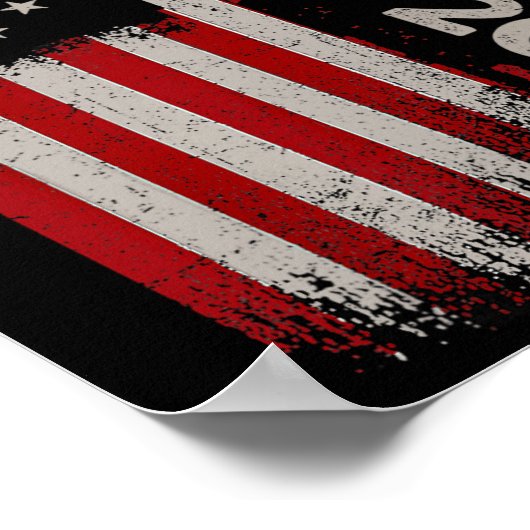 45 47 Donald Trump 2024 American Flag 2024 Electio Poster (Ecke)