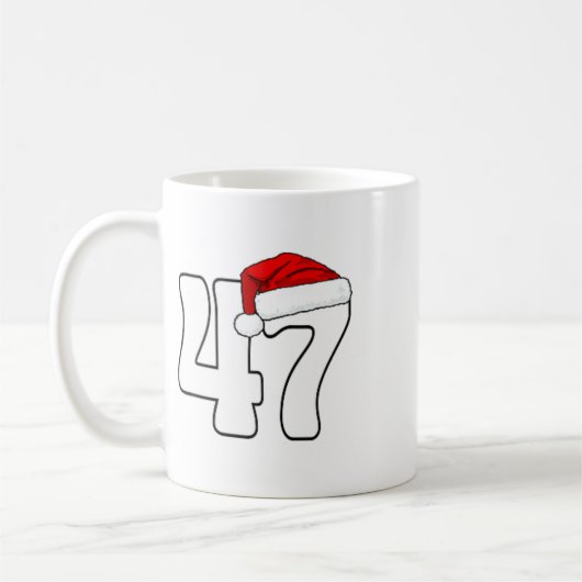 45 47 Donald Trump 2024 American Flag Weihnachtsma Kaffeetasse (Links)