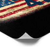 45 47 Donald Trump 2024 Amerikanische Flagge Poster (Ecke)