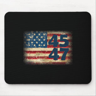 45 47 Donald Trump 2025 Amerikanische Flagge Mousepad