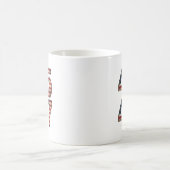 45 47 Donald Trump 2025 US-Flagge Kaffeetasse (Mittel)