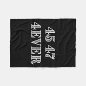 45 47 Fur Präsident Trump unterstützt Illustration Fleecedecke (Vorderseite (Horizontal))