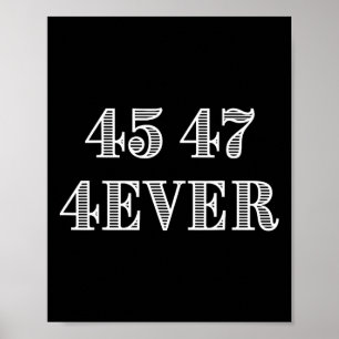 45 47 Fur Präsident Trump unterstützt Illustration Poster