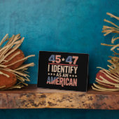 45 47 Ich bezeichne mich als amerikanischen Trump- Fotoplatte (Seite)