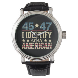 45 47 Ich identifiziere mich als amerikanische Fla Armbanduhr