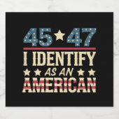 45 47 Ich identifiziere mich als amerikanische Fla Bierflaschenetikett (Einzelnes Label)