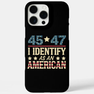 45 47 Ich identifiziere mich als amerikanische Fla iPhone 16 Pro Max Hülle