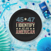 45 47 Ich identifiziere mich als amerikanische Fla Pappteller (Party)