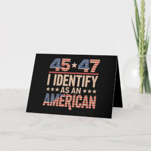 45 47 Ich identifiziere mich als amerikanischer Tr Dankeskarte