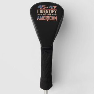 45 47 Ich identifiziere mich als ein amerikanische Golf Headcover