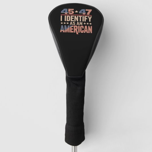 45 47 Ich identifiziere mich als ein amerikanische Golf Headcover (Vorderseite)