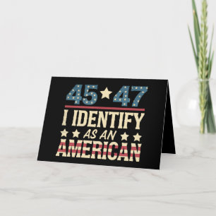 45 47 Ich identifiziere mich als eine US-Flagge Tr Dankeskarte