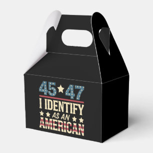 45 47 Ich identifiziere mich als eine US-Flagge Tr Geschenkschachtel