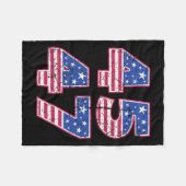 45 47 Patriotischer Präsident Trump zweimal im Leb Fleecedecke (Vorderseite (Horizontal))