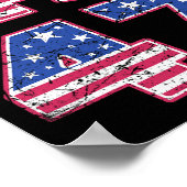 45 47 Patriotischer Präsident Trump zweimal im Leb Poster (Ecke)