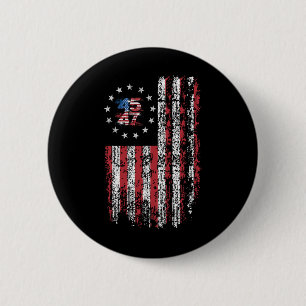 45 47 Präsident 47 Präsident der amerikanischen Fl Button