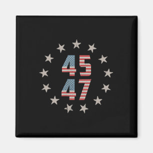 45 47 Präsident Retro Vintage Flagge der USA 2024  Magnet
