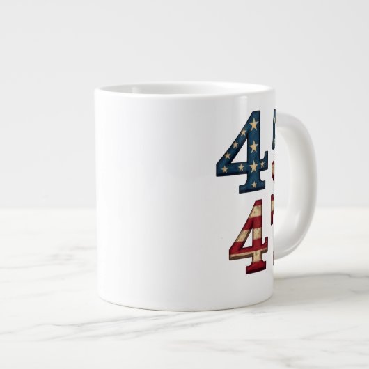 45-47 Präsident Trump Jumbo-Tasse (Vorderseite Rechts)