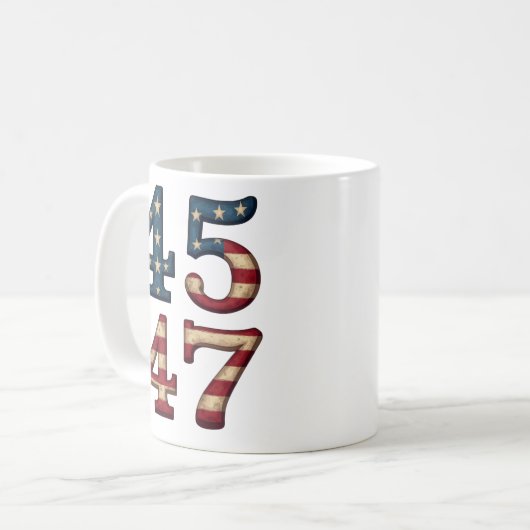 45-47 Präsident Trump Kaffeetasse (Vorderseite Links)