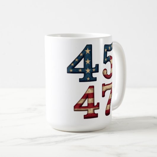 45-47 Präsident Trump Kaffeetasse (VorderseiteRechts)