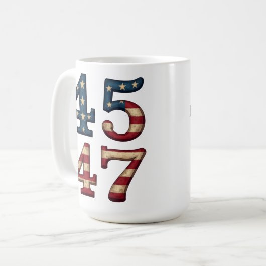 45-47 Präsident Trump Kaffeetasse (Vorderseite Links)