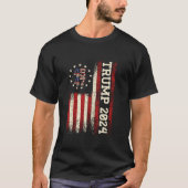 45 47 Trump 2024 American Flag T Shirt (Vorderseite)