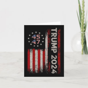 45 47 Trump 2024 Amerikanische Flagge 1  Karte