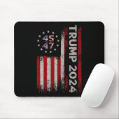 45 47 Trump 2024 Amerikanische Flagge 1 Mousepad (Mit Mouse)