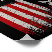 45 47 Trump 2024 Amerikanische Flagge 1 Poster (Ecke)