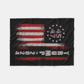 45 47 Trump 2024 Amerikanische Flagge Fleecedecke (Vorderseite (Horizontal))
