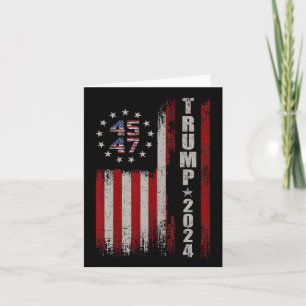 45 47 Trump 2024 Amerikanische Flagge Karte