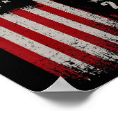 45 47 Trump 2024 Amerikanische Flagge Poster (Ecke)