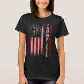 45 47 Trump 2024 Amerikanische Flagge T-Shirt (Vorderseite)