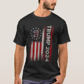 45 47 Trump 2024 Amerikanische Flagge T-Shirt (Vorderseite)