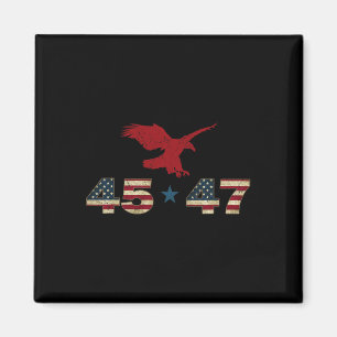45 47 Trump 2024 Präsident Wahl Patriotic Eagl Magnet