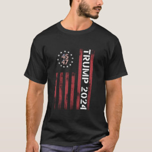 45 47 Trump 2024 Second Term Betsy Ross American F T-Shirt