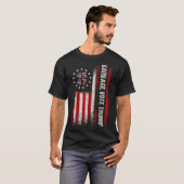 45 47 Trump 2024 Wahl Amerikanische Flagge Garbage T-Shirt (Vorne ganz)