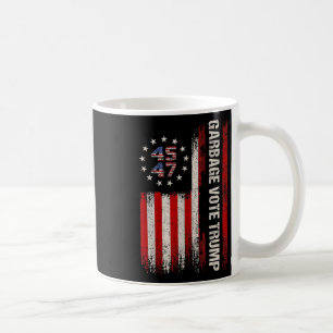 45 47 Trump 2024 Wahl Amerikanische Flagge Garbyge Kaffeetasse