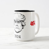45 47 Trump 2024 Zweifarbige Tasse (VorderseiteRechts)