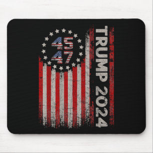 45 47 Trump 2025 Amerikanische Flagge Mousepad