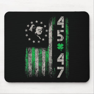 45 47 Trump American Flag Vintag St. Patrick's Da Mousepad