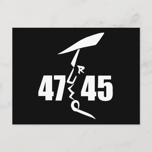 45 47 Trump Postkarte (Vorderseite)