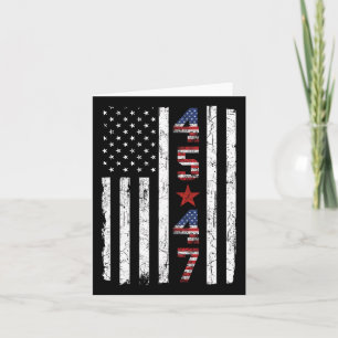 45 47 Trump Präsident Amtseinführung USA Retro Tru Karte